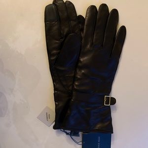 Cole Haan Black Leather Tech Friendly Gloves